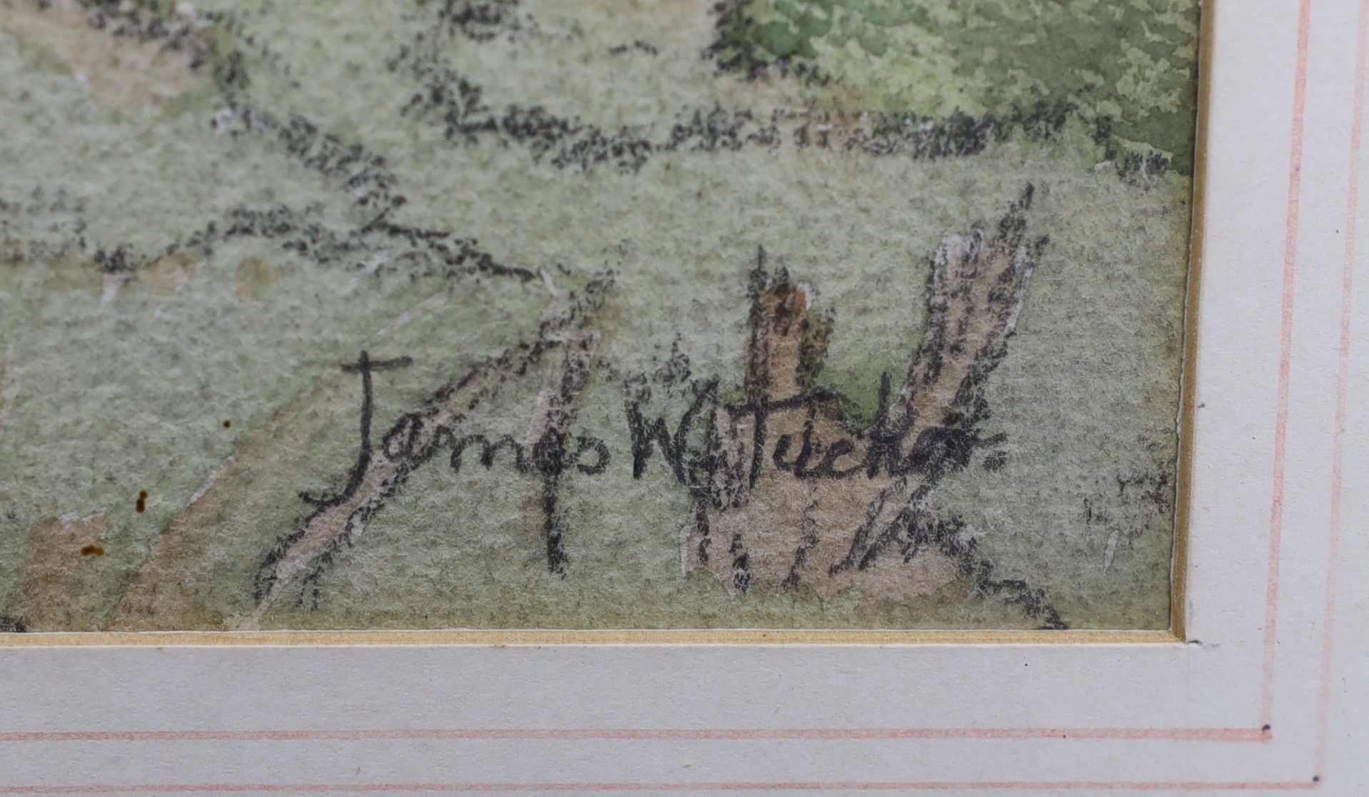 James Walker Tucker (1898-1972), watercolour, 'Boundary stones', signed, 25 x 35cm